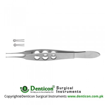 Fechtner Conjunctival Forcep Very Delicate Ring Shaped Tips with Tying Platform Stainless Steel, 10.5 cm - 4"